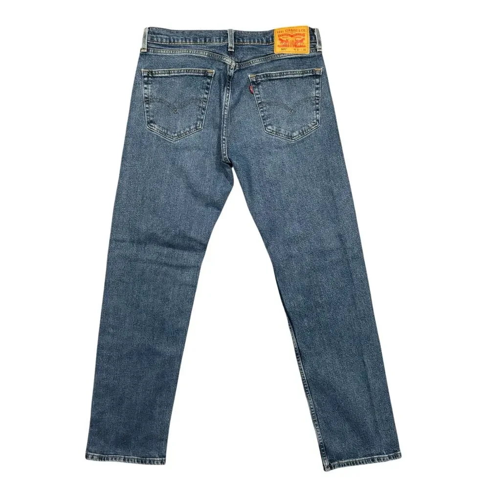 Levi's 505 Classic Fit Straight Leg Mid Rise Medium Stretch Denim Jean Men 31 32